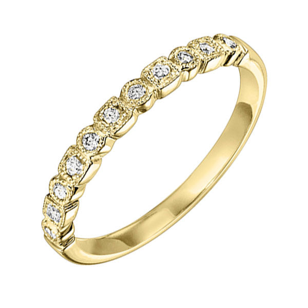 14KT YELLOW GOLD DIAMOND (1/10 CTW) RING