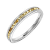 14KT WHITE GOLD CITRINE (1/3 CTW) RING