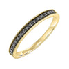 10KT Round Black Diamond (1/6CTW) Ring- Available in Rose, Yellow and White Gold