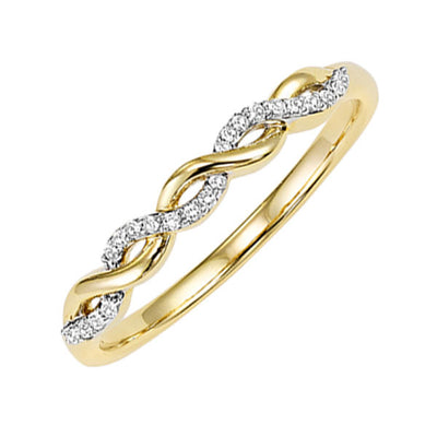 10KT Diamond (1/20CTW) Ring-Available in Rose, Yellow and White Gold