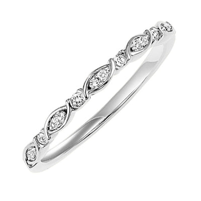 10KT Diamond (1/20CTW) Twist Ring- Available in Rose, Yellow and White Gold