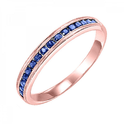 10KT Round Gemstone Stackable Ring