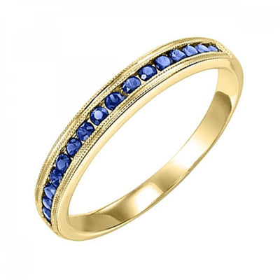 10KT Round Gemstone Stackable Ring