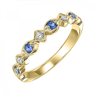 Gemstone and Diamond Stackable Ring