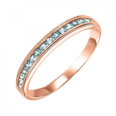 10KT Round Gemstone Stackable Ring