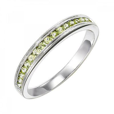 10KT Round Gemstone Stackable Ring