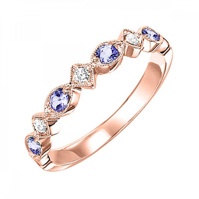 Gemstone and Diamond Stackable Ring