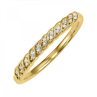 10KT diamond 1/20CTW band- Available in Rose, Yellow and White Gold