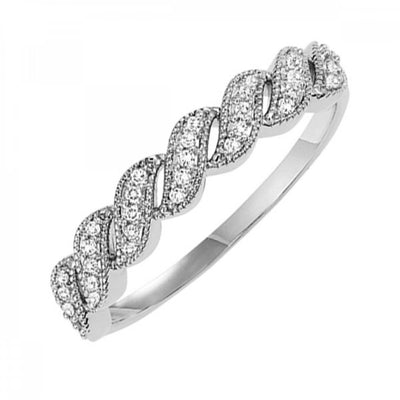 10KT Diamond (1/10 CTW) Band- Available in Rose, Yellow and White Gold
