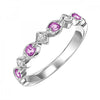 Gemstone and Diamond Stackable Ring