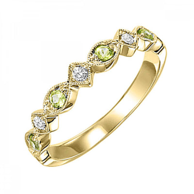 Gemstone and Diamond Stackable Ring