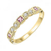 10KT Stackable Princess Cut Gemstone Ring