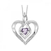 Silver Diamond (1/50 Ctw) & Created (1/4 Ctw) gemstone pendant