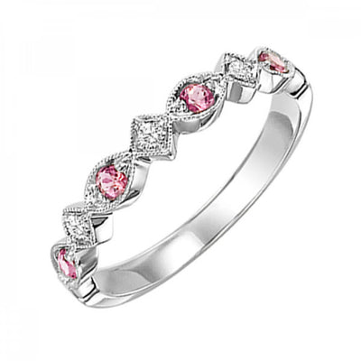 Gemstone and Diamond Stackable Ring