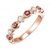 Gemstone and Diamond Stackable Ring