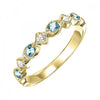 Gemstone and Diamond Stackable Ring