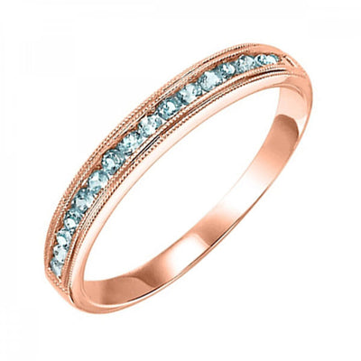 10KT Round Gemstone Stackable Ring