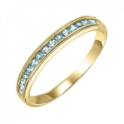 10KT Round Gemstone Stackable Ring