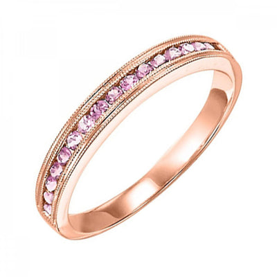 10KT Round Gemstone Stackable Ring