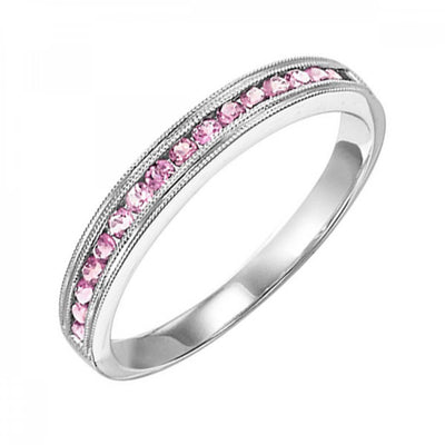 10KT Round Gemstone Stackable Ring