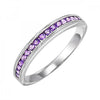 10KT Round Gemstone Stackable Ring