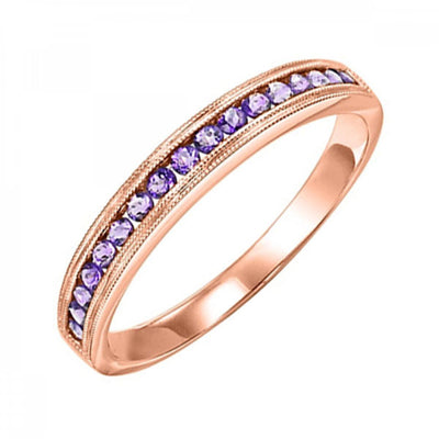 10KT Round Gemstone Stackable Ring