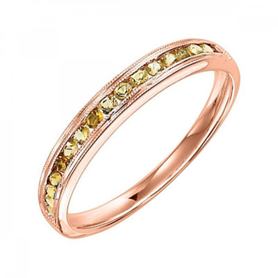 10KT Round Gemstone Stackable Ring