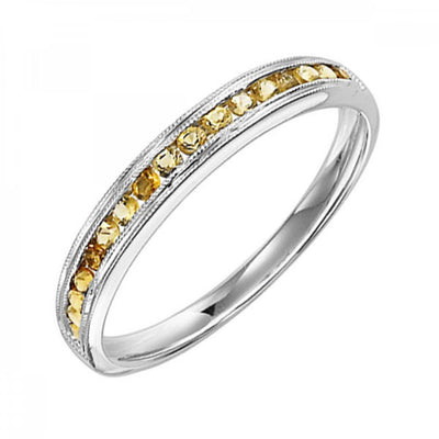 10KT Round Gemstone Stackable Ring