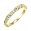 Baguette Gemstone and Diamond Stackable Ring