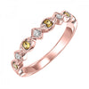 Gemstone and Diamond Stackable Ring