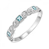 10KT Stackable Princess Cut Gemstone Ring