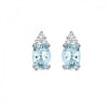 10KT Oval Gemstone Stud Earrings