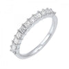 14KT White Gold Princess Cut Diamond Band
