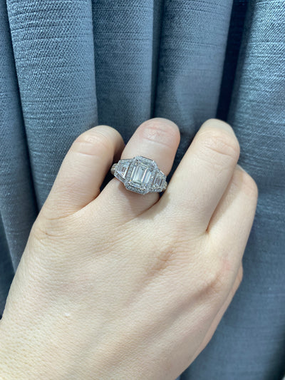 Sophia Emerald Cut Engagement Ring