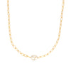 Gold Pearl Sparkle Chunky Chain Necklace?