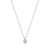 Silver Orb Drop Pendant Necklace