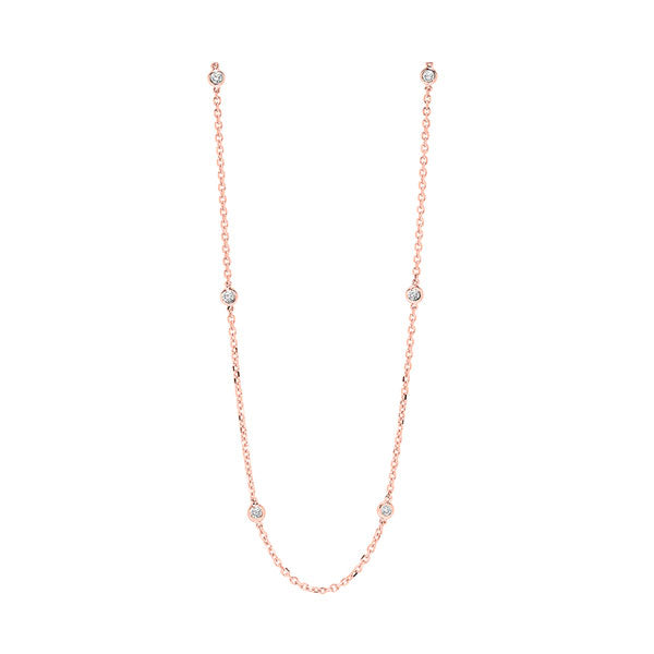 14Kt Rose Gold Diamond (1/4Ctw) Necklace