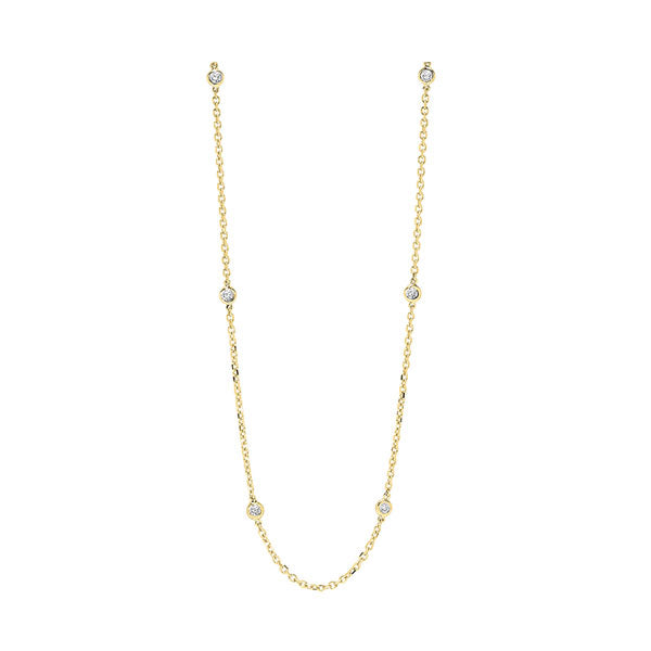 14Kt Yellow Gold Diamond (1/4Ctw) Necklace
