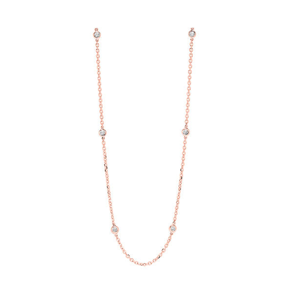 14Kt Rose Gold Diamond (1Ctw) Necklace