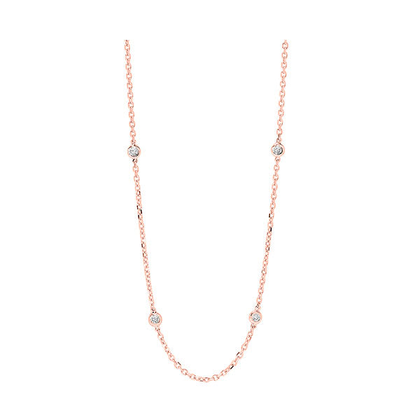 14Kt Rose Gold Diamond (1 1/2Ctw) Necklace