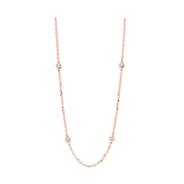 14Kt Rose Gold Diamond (2Ctw) Necklace