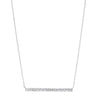 Diamond Bar Pendant Layer Necklace in 14k White Gold (½ ctw)
