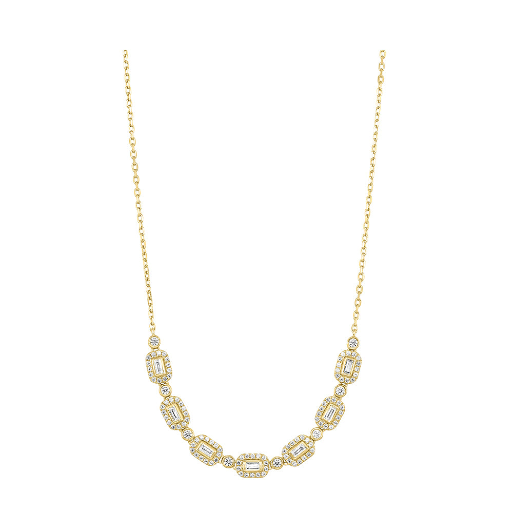 14KT Yellow Gold Diamond 1/2Ctw Necklace