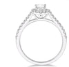 14K White Gold Oval Shape Diamond Engagement Ring