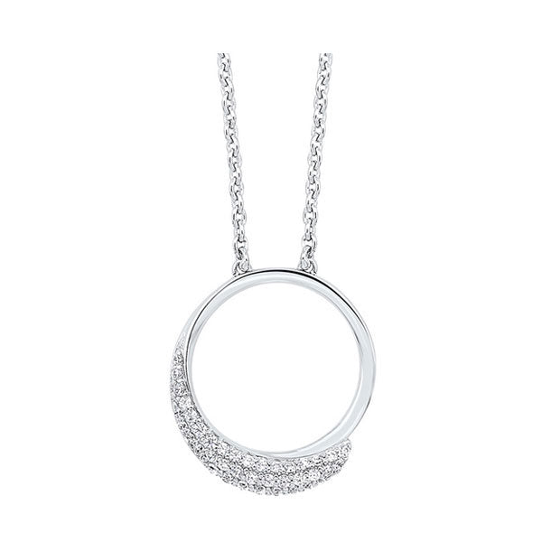 SILVER CUBIC ZIRCONIA  PENDANT
