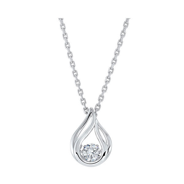 SILVER CUBIC ZIRCONIA PENDANT