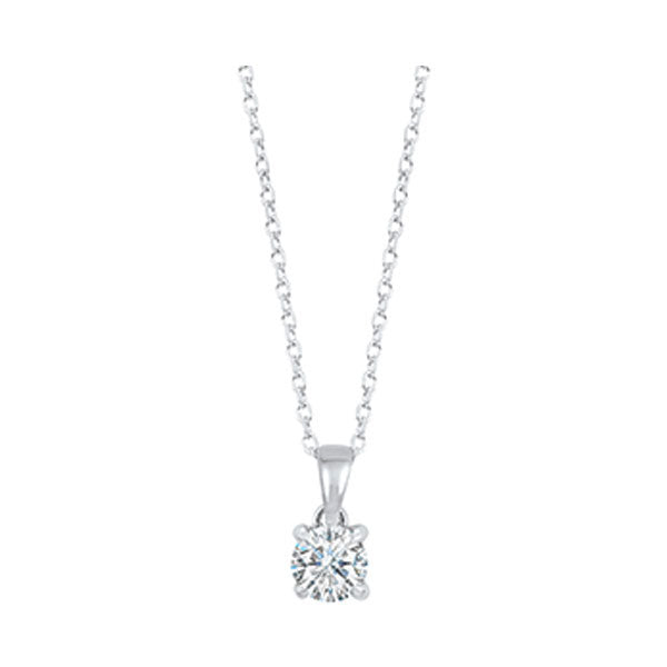 14KT WHITE GOLD DIAMOND (1/2CTW) PENDANT