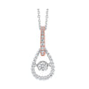 10KT WHITE ROSE GOLD DIAMOND (1/8CTW) PENDANT