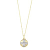 Diamond Medallion Flower Pendant Necklace in Yellow Gold (1/4ctw)