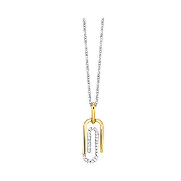 10KT YELLOW GOLD DIAMOND (1/10 CTW) PENDANT